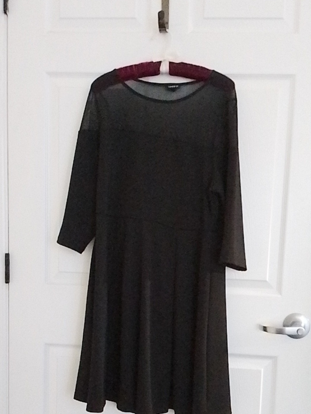 torrid Black Long-Sleeve Fit-and-Flare Dress